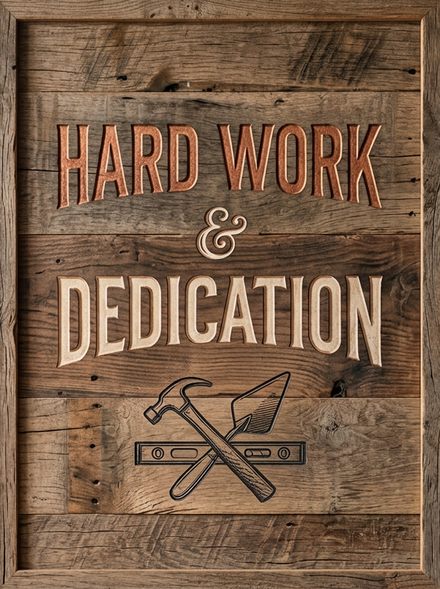 Hard Work & Dedication canvas artwork